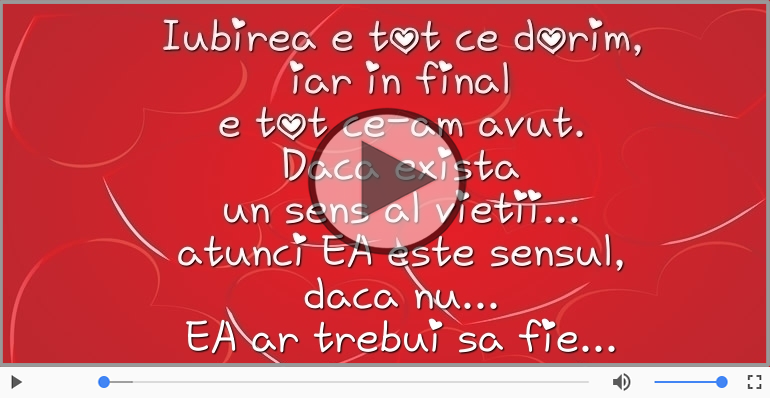 Iubirea e tot ce dorim