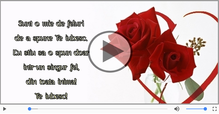 Sunt o mie de feluri  de a spune Te iubesc