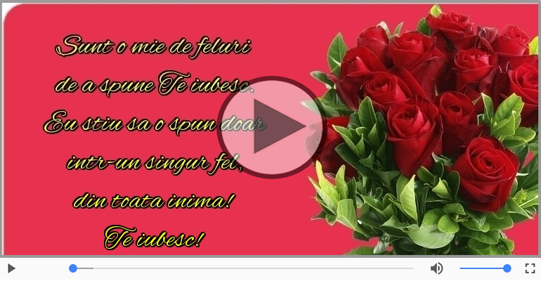 Sunt o mie de feluri  de a spune Te iubesc