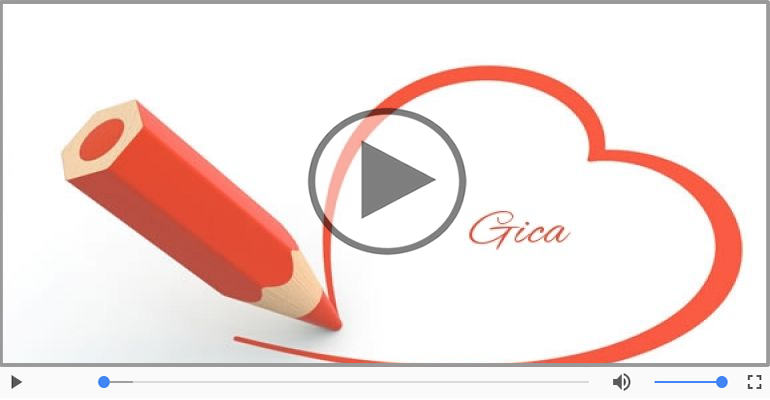 I love you Gica! - Felicitare muzicala