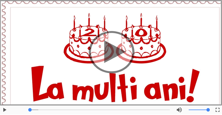 Felicitare muzicala: La multi ani, 20 de ani!