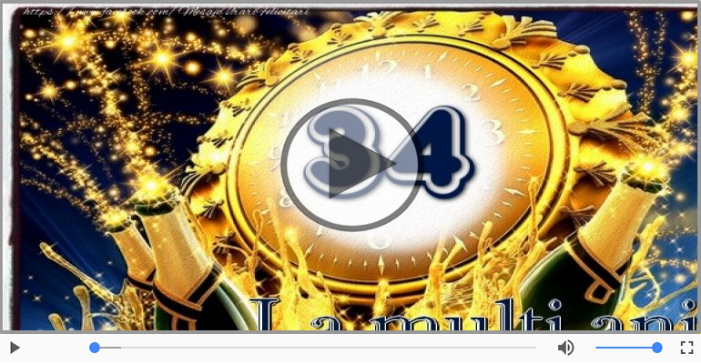 Felicitare muzicala: La multi ani, 34 ani!