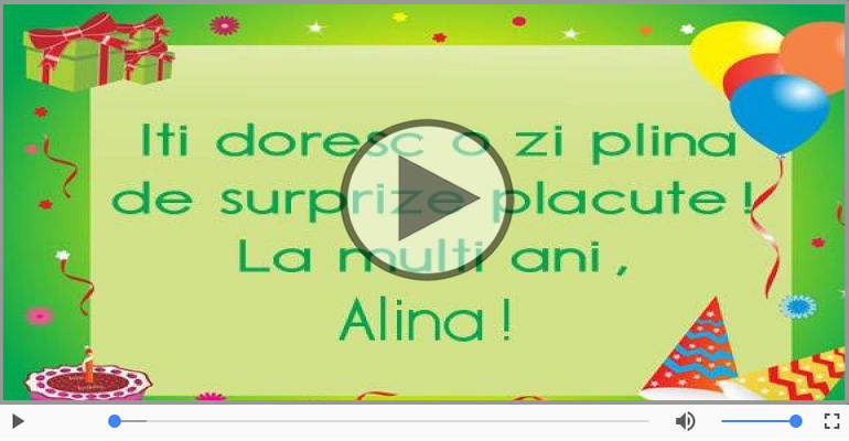 La multi ani cu sanatate, Alina!