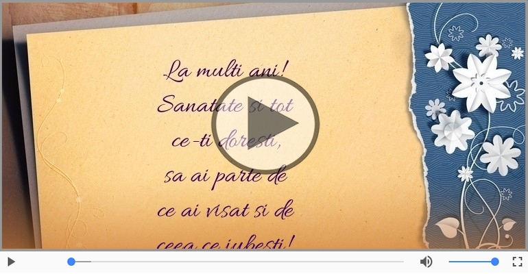 La multi ani! Sanatate si tot ce-ti doresti!