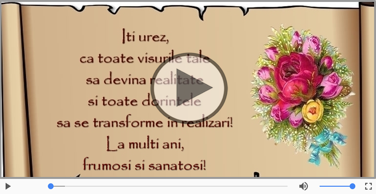 La multi ani, frumosi si sanatosi!
