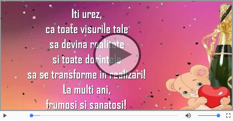 La multi ani, frumosi si sanatosi!