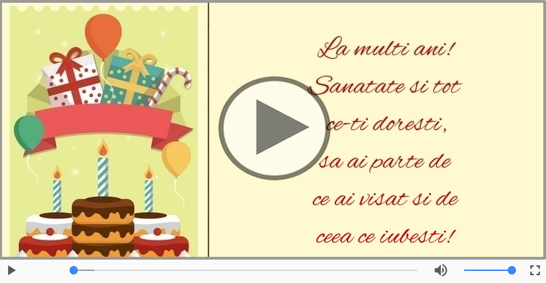 La multi ani! Sanatate si tot ce-ti doresti!