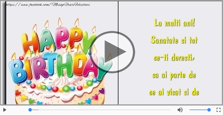 La multi ani! Sanatate si tot ce-ti doresti!