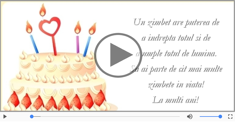 Sa ai parte de cit mai multe zimbete in viata! La multi ani!