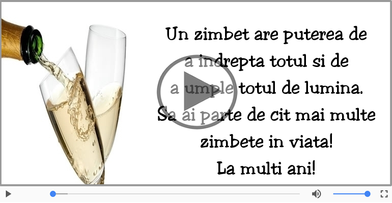 Sa ai parte de cit mai multe zimbete in viata! La multi ani!