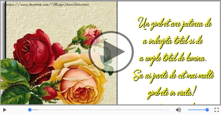 Sa ai parte de cit mai multe zimbete in viata! La multi ani!