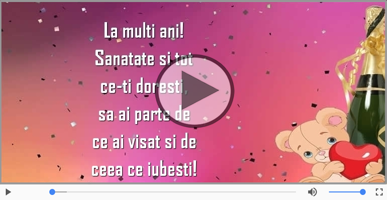 La multi ani! Sanatate si tot ce-ti doresti!