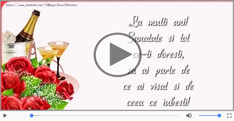 La multi ani! Sanatate si tot ce-ti doresti!