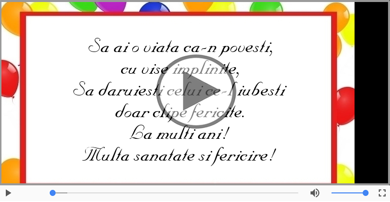 La multi ani! Multa sanatate si fericire!