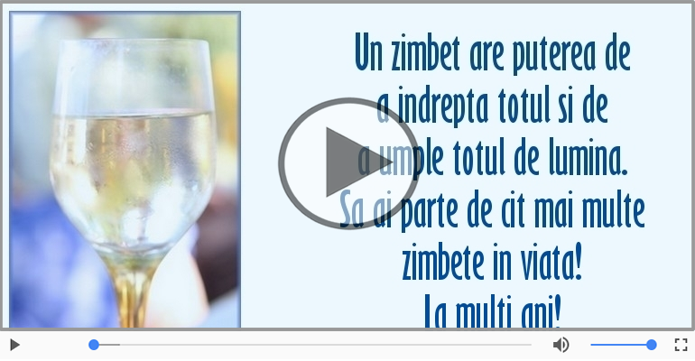 Sa ai parte de cit mai multe zimbete in viata! La multi ani!