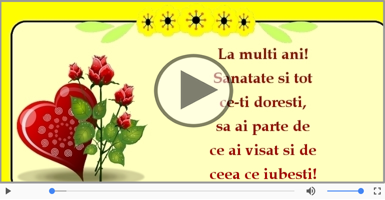 La multi ani! Sanatate si tot ce-ti doresti!