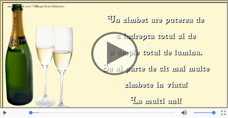 Sa ai parte de cit mai multe zimbete in viata! La multi ani!