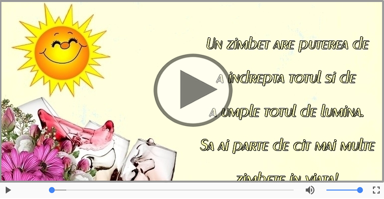 Sa ai parte de cit mai multe zimbete in viata! La multi ani!