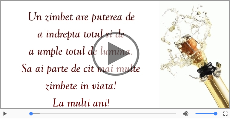 Sa ai parte de cit mai multe zimbete in viata! La multi ani!