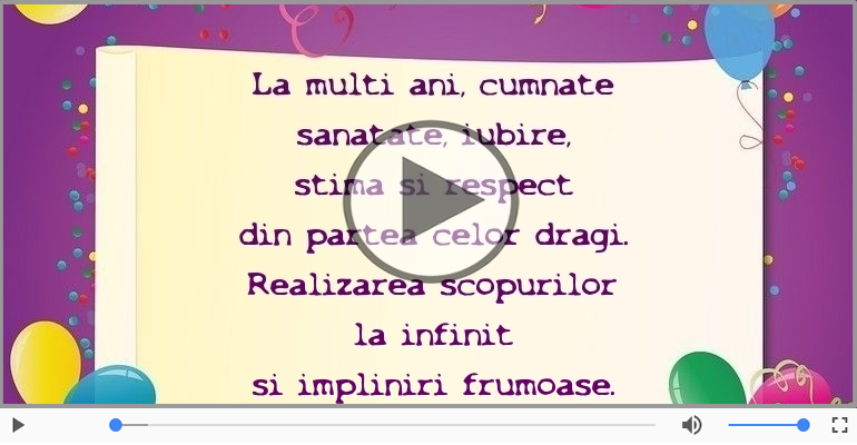 La multi ani, cumnate!