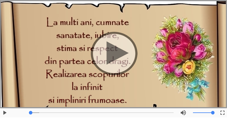 La multi ani, cumnate!