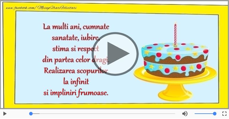 La multi ani, cumnate!