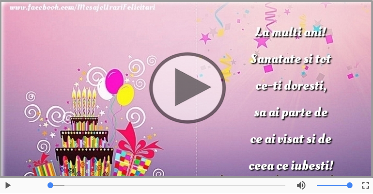 La multi ani! Sanatate si tot ce-ti doresti!