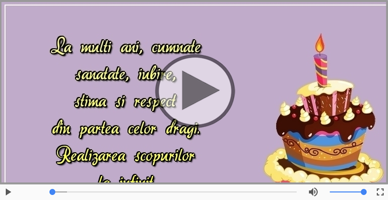 La multi ani, cumnate!