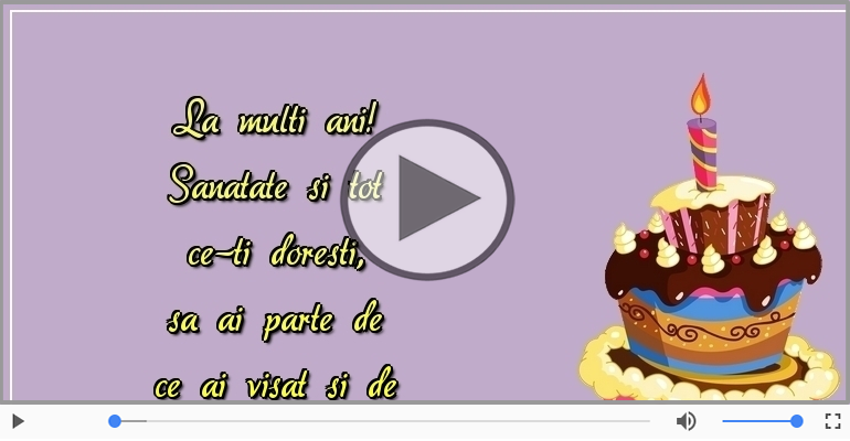 La multi ani! Sanatate si tot ce-ti doresti!