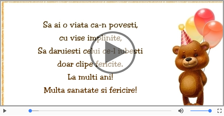La multi ani! Multa sanatate si fericire!