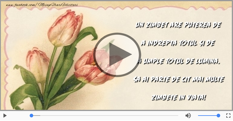 Sa ai parte de cit mai multe zimbete in viata! La multi ani!