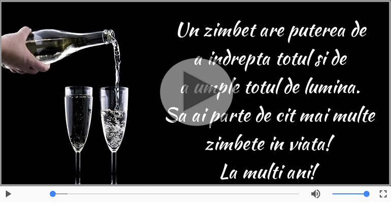 Sa ai parte de cit mai multe zimbete in viata! La multi ani!