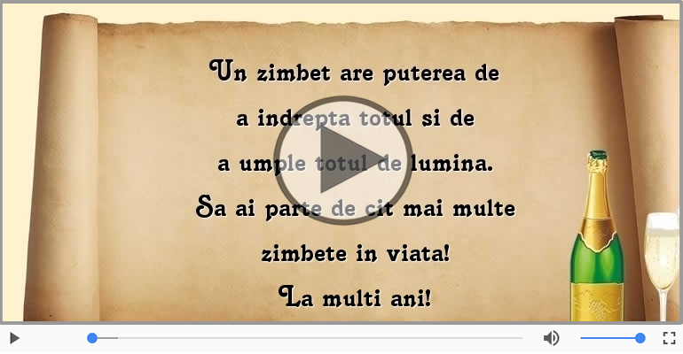 Sa ai parte de cit mai multe zimbete in viata! La multi ani!