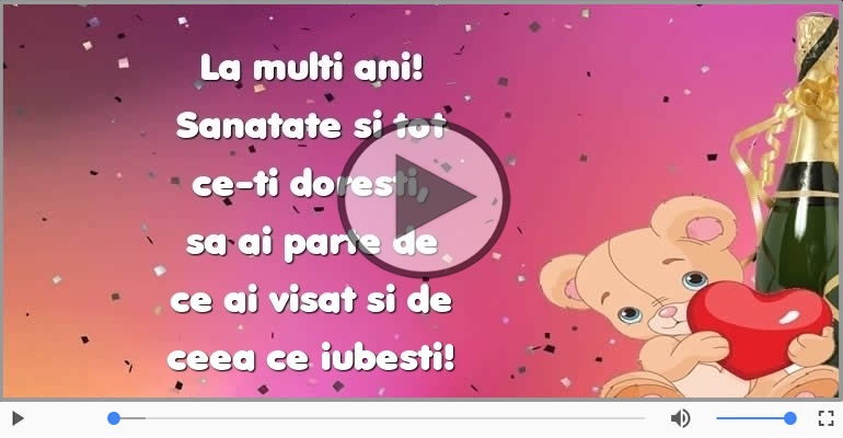 La multi ani! Sanatate si tot ce-ti doresti!
