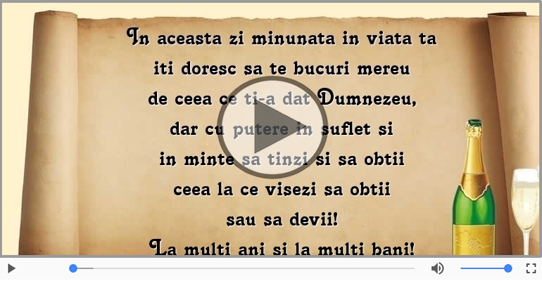 La multi ani si la multi bani!