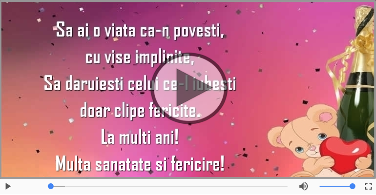 La multi ani! Multa sanatate si fericire!