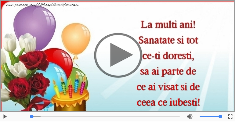 La multi ani! Sanatate si tot ce-ti doresti!