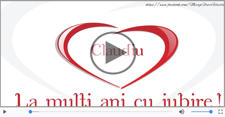 Felicitare muzicala - Happy Birthday Claudiu!
