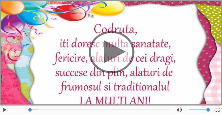 Felicitare muzicala - Happy Birthday Codruta!