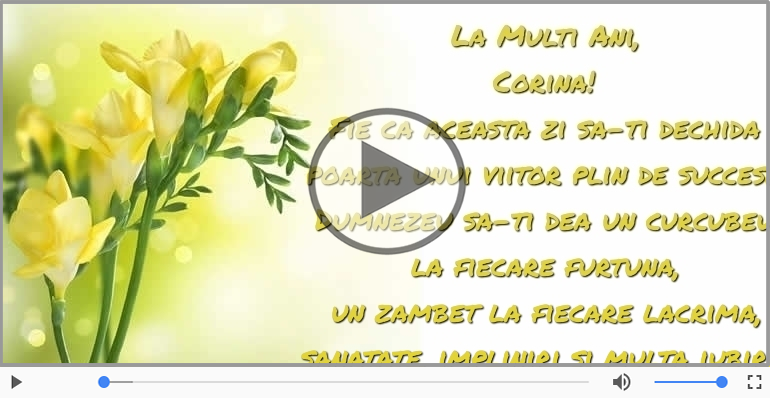 La multi ani, Corina!