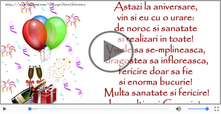 Felicitare muzicala de la multi ani pentru Cosmin!