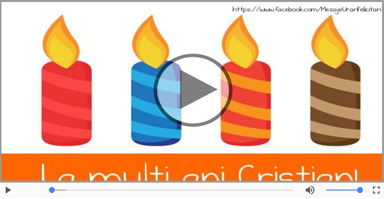 La multi ani cu sanatate, Cristian!