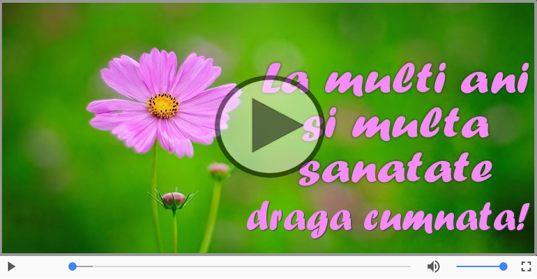 Felicitare muzicala - Multi ani traiasca pentru Cumnata!