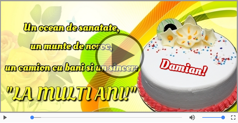 Felicitare muzicala - Happy Birthday Damian!