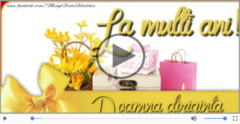 Doamna diriginta, La multi ani!