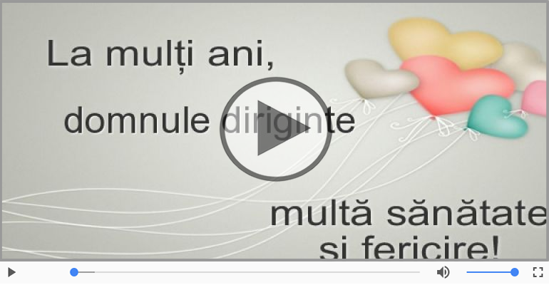 A mai trecut un an, La multi ani Domnule diriginte!