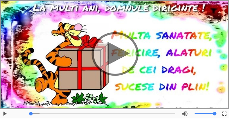 Domnule diriginte, La multi ani!