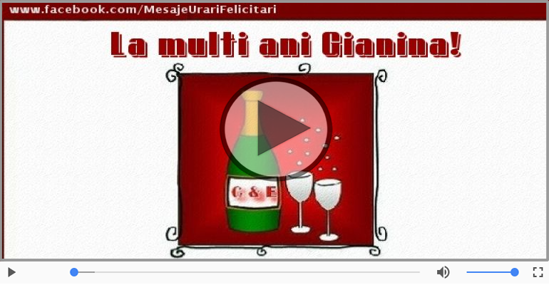 Felicitare muzicala de la multi ani pentru Gianina!