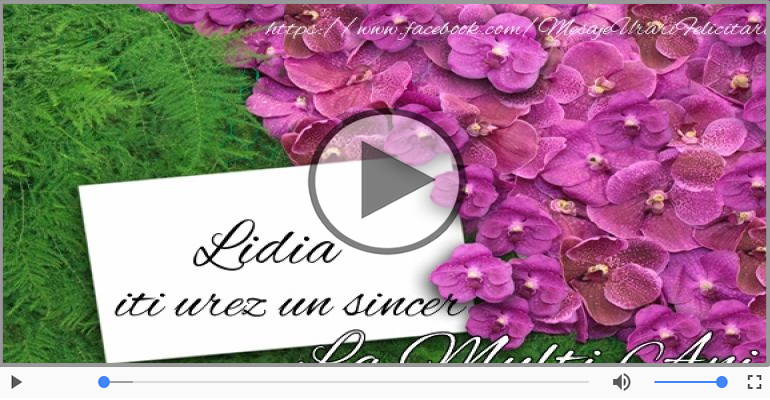 La multi ani cu sanatate, Lidia!