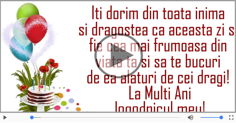 Felicitare muzicala - Multi ani traiasca pentru Logodnic!